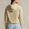 Khaki Kadın Ralph Lauren Pamuklu Polar Kapüşonlu Üst