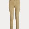 Khaki Kadın Ralph Lauren Süet Yüksek Bel Dar Paça Pantolon Khaki Kadın Ralph Lauren Süet Yüksek Bel Dar Paça Pantolon