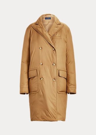 Khaki Kadın Ralph Lauren Su Geçirmez Kaz Tüyü Polo Montlar