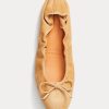 Khaki Kadın Ralph Lauren The Suede Pony Bale Ayakkabıları Khaki Kadın Ralph Lauren The Suede Pony Bale Ayakkabıları