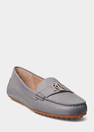 Koyu Gri Kadın Ralph Lauren Barnsbury Nappa Deri Sürücü Loafer’ları Koyu Gri Kadın Ralph Lauren Barnsbury Nappa Deri Sürücü Loafer’ları