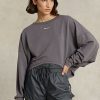 Koyu Gri Kadın Ralph Lauren Büyük Boy Esnek Karışımlı Polar Sweatshirt Koyu Gri Kadın Ralph Lauren Büyük Boy Esnek Karışımlı Polar Sweatshirt