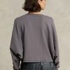 Koyu Gri Kadın Ralph Lauren Büyük Boy Esnek Karışımlı Polar Sweatshirt Koyu Gri Kadın Ralph Lauren Büyük Boy Esnek Karışımlı Polar Sweatshirt