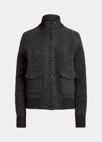 Koyu Gri Kadın Ralph Lauren Glen Ekose Kaşmir Ceketler Koyu Gri Kadın Ralph Lauren Glen Ekose Kaşmir Ceketler