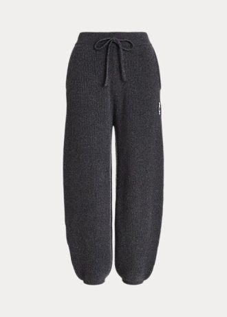 Koyu Gri Kadın Ralph Lauren Kaşmir Giyilebilir Pantolon