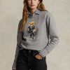 Koyu Gri Kadın Ralph Lauren Polo Ayı Polar Yuvarlak Yaka Sweatshirt Koyu Gri Kadın Ralph Lauren Polo Ayı Polar Yuvarlak Yaka Sweatshirt