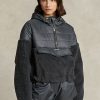 Koyu Gri Kadın Ralph Lauren Yüksek Tüylü ve Ripstop Hibrit Kazak Ceketler Koyu Gri Kadın Ralph Lauren Yüksek Tüylü ve Ripstop Hibrit Kazak Ceketler
