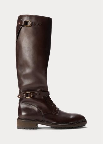 Koyu Kahverengi Erkek Ralph Lauren Welington Dana Derisi Botlar Koyu Kahverengi Erkek Ralph Lauren Welington Dana Derisi Botlar