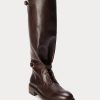 Koyu Kahverengi Erkek Ralph Lauren Welington Dana Derisi Botlar Koyu Kahverengi Erkek Ralph Lauren Welington Dana Derisi Botlar