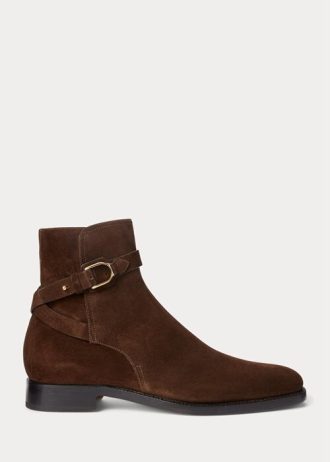 Koyu Kahverengi Erkek Ralph Lauren Welington Dana Süet Botlar
