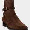 Koyu Kahverengi Erkek Ralph Lauren Welington Dana Süet Botlar