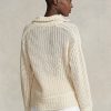 Krem Kadın Ralph Lauren Çapraz Dikişli Bağcıklı Pamuklu Kazaklar Krem Kadın Ralph Lauren Çapraz Dikişli Bağcıklı Pamuklu Kazaklar