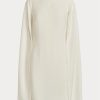 Krem Kadın Ralph Lauren Cape Georgette Kokteyl Elbisesi Krem Kadın Ralph Lauren Cape Georgette Kokteyl Elbisesi