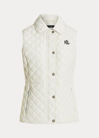 Krem Kadın Ralph Lauren Elmas Kapitone Yelek