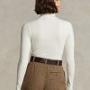 Krem Kadın Ralph Lauren Esnek Kaburga Yaka Tişörtler Krem Kadın Ralph Lauren Esnek Kaburga Yaka Tişörtler