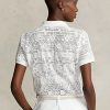 Krem Kadın Ralph Lauren Geometrik Dantel Polo Tişörtleri Krem Kadın Ralph Lauren Geometrik Dantel Polo Tişörtleri