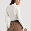 Krem Kadın Ralph Lauren Jersey Yaka Tişörtler Krem Kadın Ralph Lauren Jersey Yaka Tişörtler