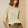 Krem Kadın Ralph Lauren Kablo Örgü İpek Yuvarlak Yaka Kazaklar Krem Kadın Ralph Lauren Kablo Örgü İpek Yuvarlak Yaka Kazaklar