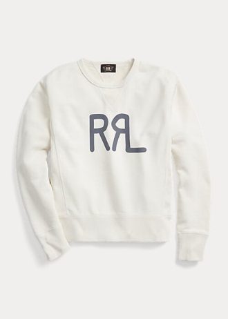 Krem Kadın Ralph Lauren Logolu Fransız Havlu Yuvarlak Yaka Sweatshirt Krem Kadın Ralph Lauren Logolu Fransız Havlu Yuvarlak Yaka Sweatshirt