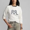 Krem Kadın Ralph Lauren Logolu Fransız Havlu Yuvarlak Yaka Sweatshirt Krem Kadın Ralph Lauren Logolu Fransız Havlu Yuvarlak Yaka Sweatshirt