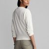 Krem Kadın Ralph Lauren Logolu Fransız Havlu Yuvarlak Yaka Sweatshirt Krem Kadın Ralph Lauren Logolu Fransız Havlu Yuvarlak Yaka Sweatshirt