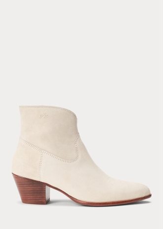 Krem Kadın Ralph Lauren Lucille Dana Derisi Süet Botlar
