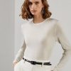 Krem Kadın Ralph Lauren Merino Yün Yuvarlak Yaka Kazaklar Krem Kadın Ralph Lauren Merino Yün Yuvarlak Yaka Kazaklar
