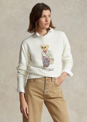 Krem Kadın Ralph Lauren Polo Ayı Polar Yuvarlak Yaka Sweatshirt Krem Kadın Ralph Lauren Polo Ayı Polar Yuvarlak Yaka Sweatshirt