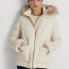 Krem Kadın Ralph Lauren Suni Kürk Süslemeli Montlar Krem Kadın Ralph Lauren Suni Kürk Süslemeli Montlar