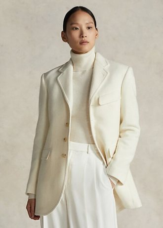 Krem Kadın Ralph Lauren Yün Karışımlı Balıksırtı Ceketler Krem Kadın Ralph Lauren Yün Karışımlı Balıksırtı Ceketler
