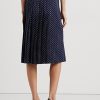 Krem / Lacivert Kadın Ralph Lauren Polka Noktalı Pileli Krep Etekler Krem / Lacivert Kadın Ralph Lauren Polka Noktalı Pileli Krep Etekler