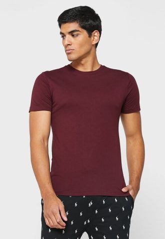 Kırmızı Erkek Ralph Lauren 3’lü Paket Çeşitli Yuvarlak Yaka Tişörtler