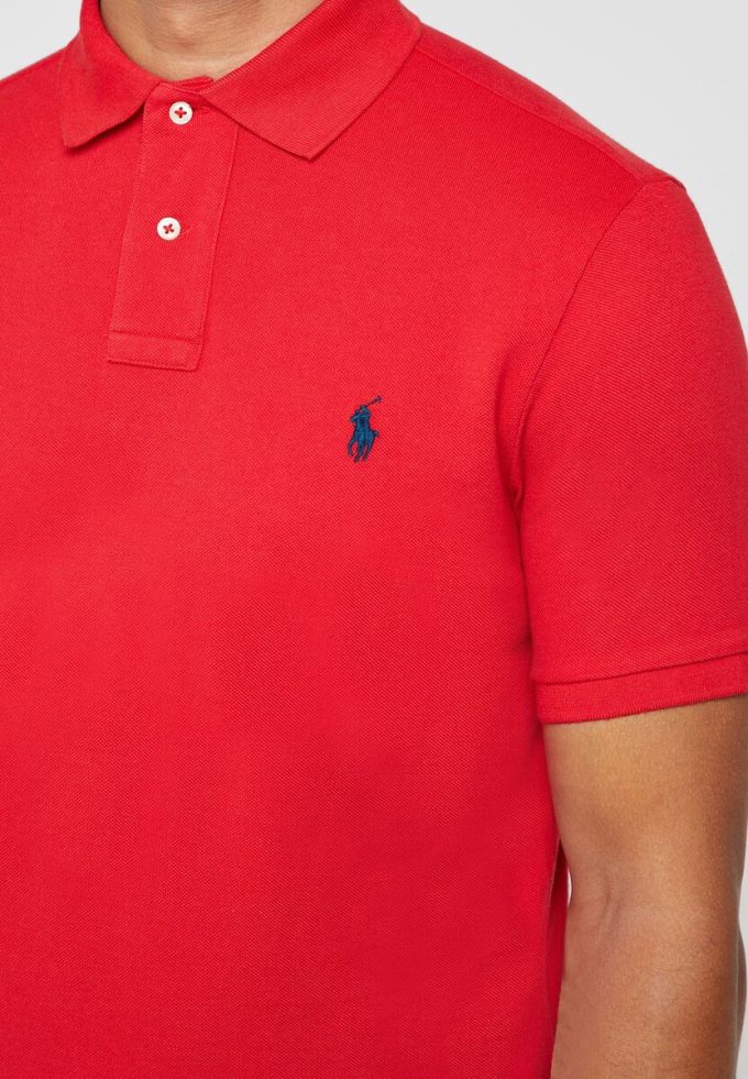 Kırmızı Erkek Ralph Lauren Basic Mesh Polo Tişörtleri Kırmızı Erkek Ralph Lauren Basic Mesh Polo Tişörtleri