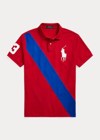 Kırmızı Erkek Ralph Lauren Big Pony File Polo Tişörtleri