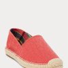 Kırmızı Erkek Ralph Lauren Cevio Yıkanmış Kanvas Espadril Kırmızı Erkek Ralph Lauren Cevio Yıkanmış Kanvas Espadril