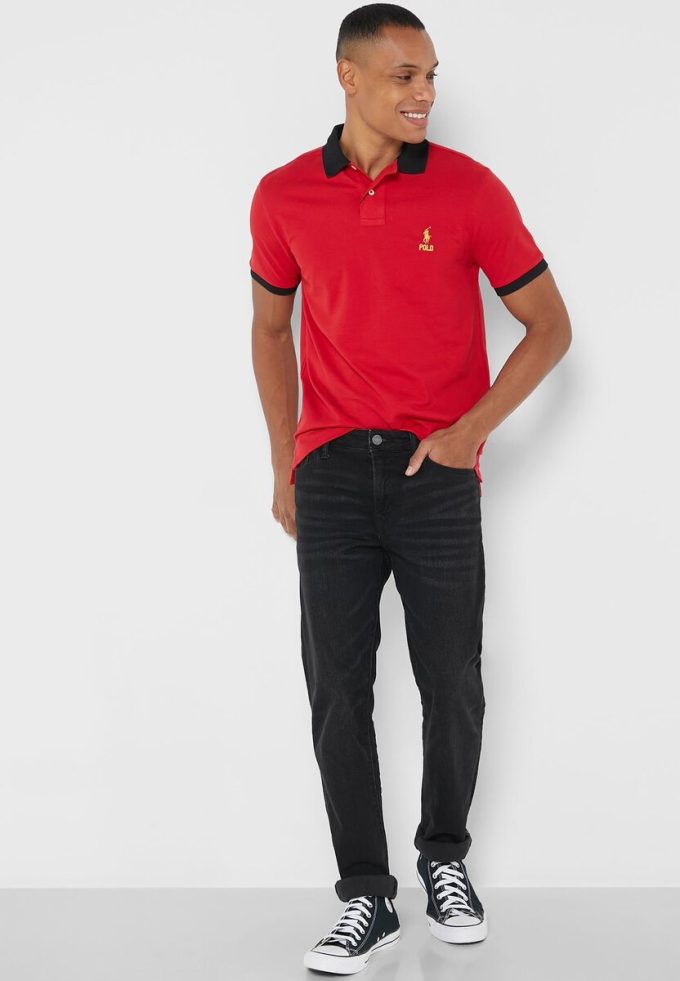 Kırmızı Erkek Ralph Lauren Essential Tişörtleri Kırmızı Erkek Ralph Lauren Essential Tişörtleri