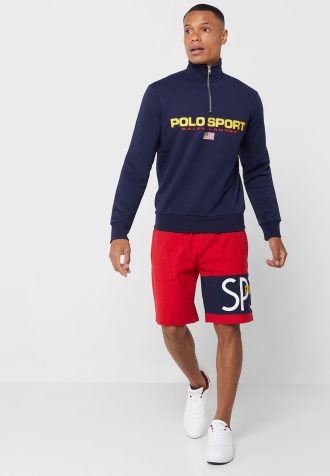 Kırmızı Erkek Ralph Lauren Logo Şort