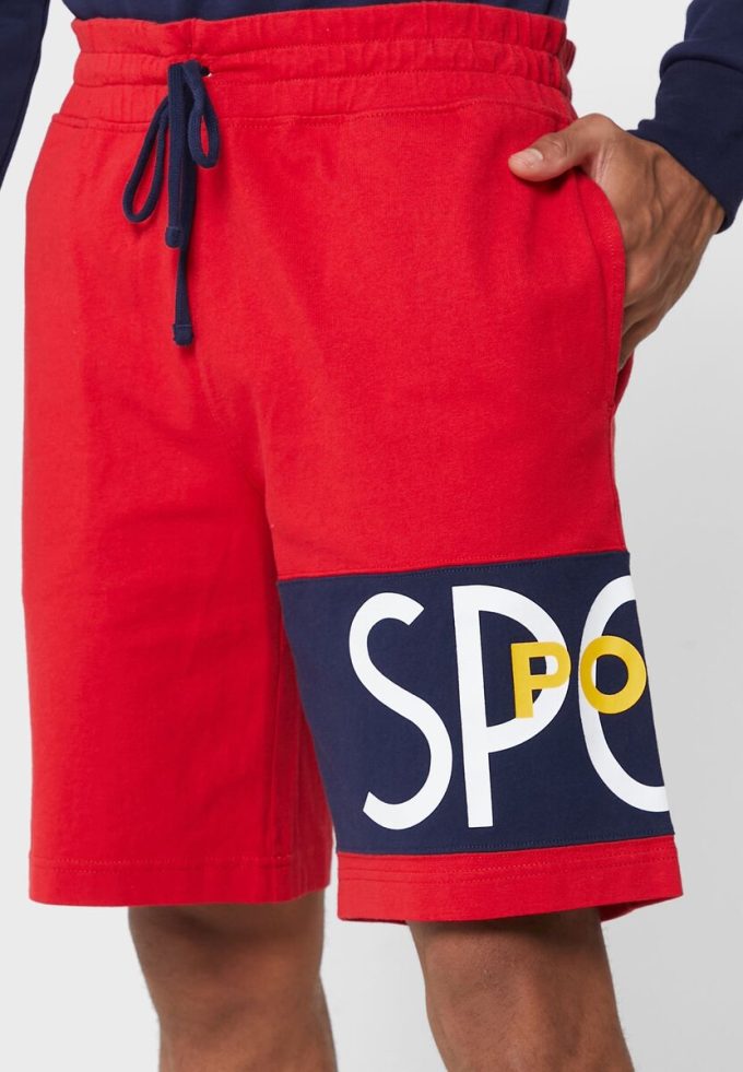Kırmızı Erkek Ralph Lauren Logo Şort Kırmızı Erkek Ralph Lauren Logo Şort