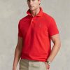 Kırmızı Erkek Ralph Lauren Özel Slim Fit File Polo Tişörtler Kırmızı Erkek Ralph Lauren Özel Slim Fit File Polo Tişörtler
