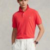 Kırmızı Erkek Ralph Lauren Özel Slim Fit File Polo Tişörtler Kırmızı Erkek Ralph Lauren Özel Slim Fit File Polo Tişörtler
