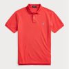 Kırmızı Erkek Ralph Lauren Özel Slim Fit File Polo Tişörtler Kırmızı Erkek Ralph Lauren Özel Slim Fit File Polo Tişörtler