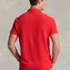 Kırmızı Erkek Ralph Lauren Özel Slim Fit File Polo Tişörtler Kırmızı Erkek Ralph Lauren Özel Slim Fit File Polo Tişörtler