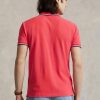 Kırmızı Erkek Ralph Lauren Özel Slim Fit File Polo Tişörtler Kırmızı Erkek Ralph Lauren Özel Slim Fit File Polo Tişörtler