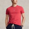 Kırmızı Erkek Ralph Lauren Özel Slim Fit Yuvarlak Yaka Tişörtler Kırmızı Erkek Ralph Lauren Özel Slim Fit Yuvarlak Yaka Tişörtler