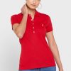 Kırmızı Kadın Ralph Lauren Düğme Detaylı Polo Gömlekler Kırmızı Kadın Ralph Lauren Düğme Detaylı Polo Gömlekler