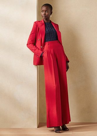 Kırmızı Kadın Ralph Lauren Graciela İpek Şantuk Pantolon