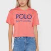 Kırmızı Kadın Ralph Lauren Grafik Logolu Tişörtler Kırmızı Kadın Ralph Lauren Grafik Logolu Tişörtler