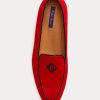 Kırmızı Kadın Ralph Lauren Laurel İşlemeli Keçi Süet Loafer’lar Kırmızı Kadın Ralph Lauren Laurel İşlemeli Keçi Süet Loafer’lar