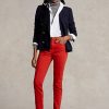 Kırmızı Kadın Ralph Lauren Tompkins Yüksek Bel Dar Paça Kot Pantolon Kırmızı Kadın Ralph Lauren Tompkins Yüksek Bel Dar Paça Kot Pantolon