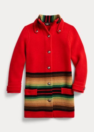Kırmızı Kadın Ralph Lauren Yün Kazak Montları